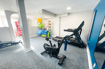 The canvas apartments fitness center